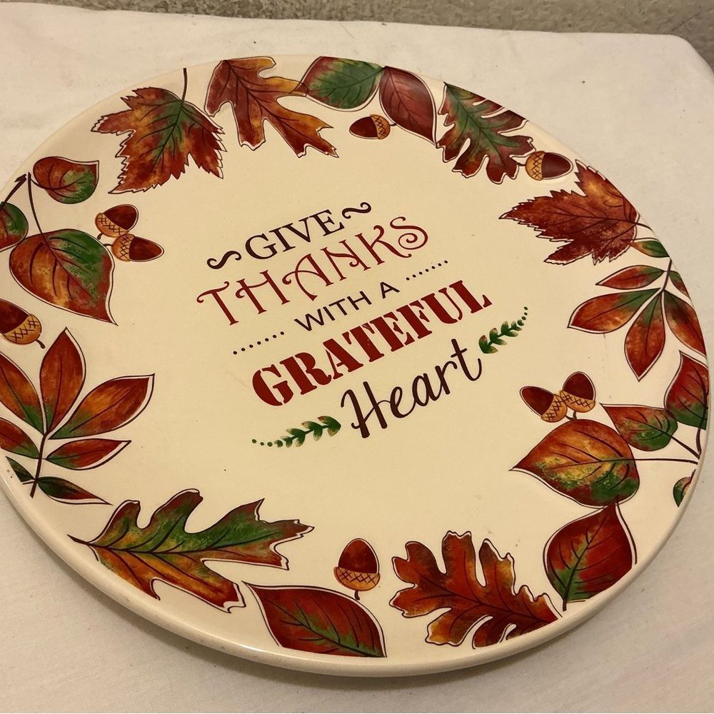 Hobby Lobby Cream Decorative Plate 12”